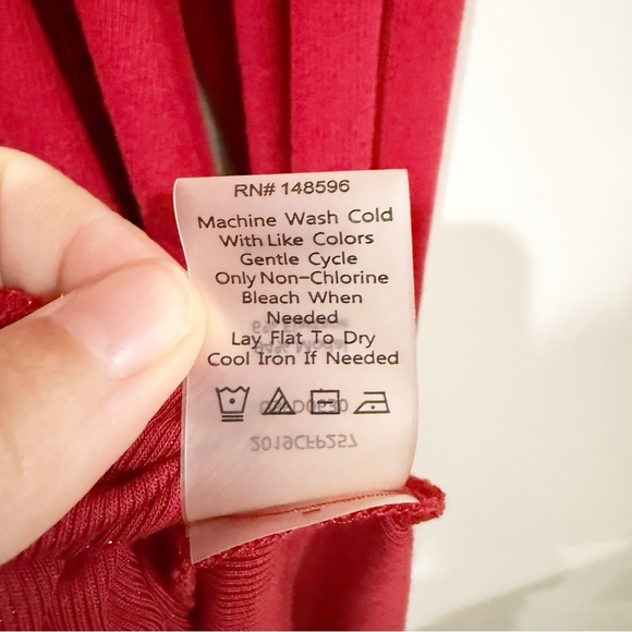 UNIVERSAL STANDARD Foundation Long Sleeve Turtleneck Dress Red Dahlia Size Large - Picture 9 of 10